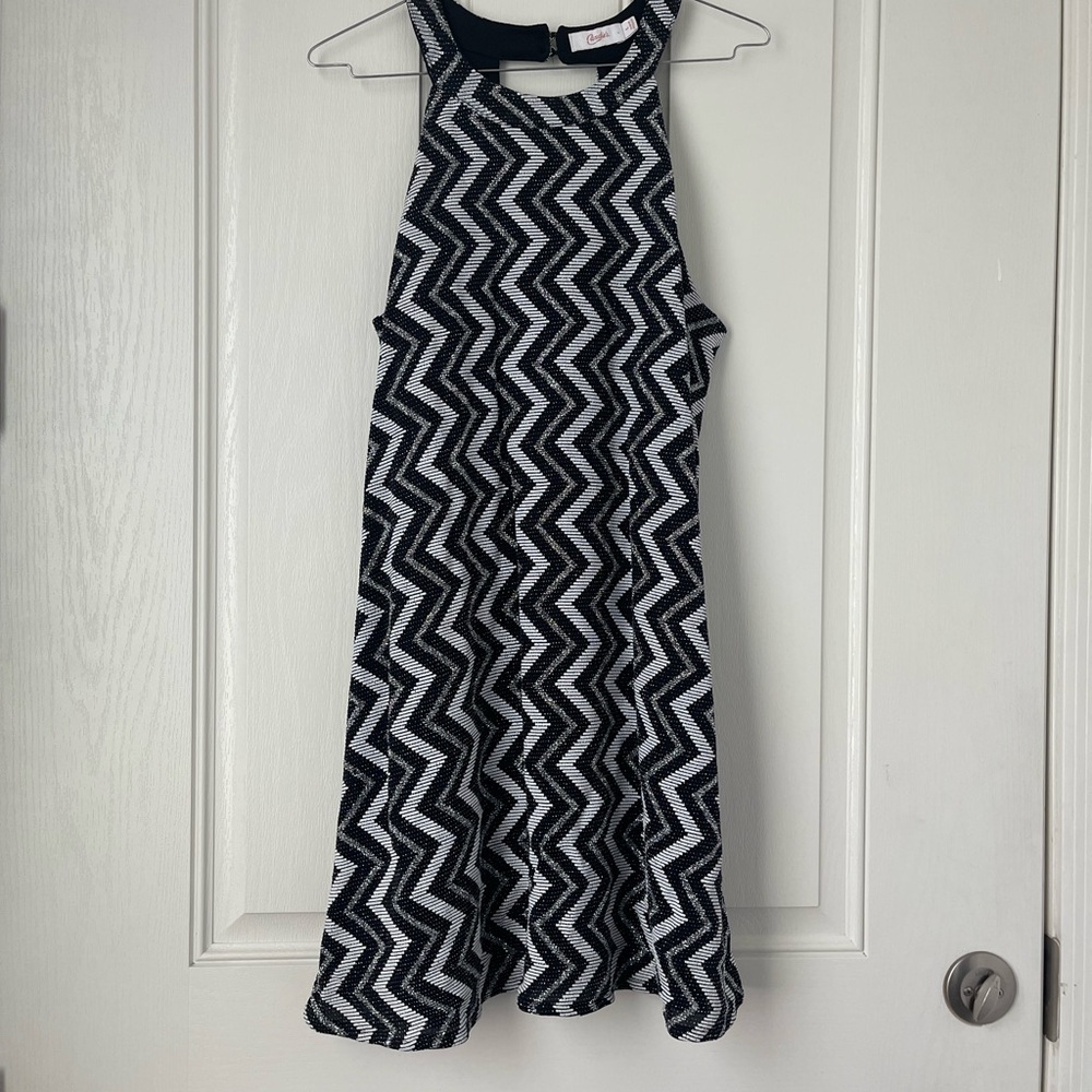 Candies silver, white and black dress
